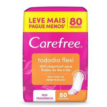 Imagem de Protetor Diário Carefree Tododia Flexi 80 Unidades