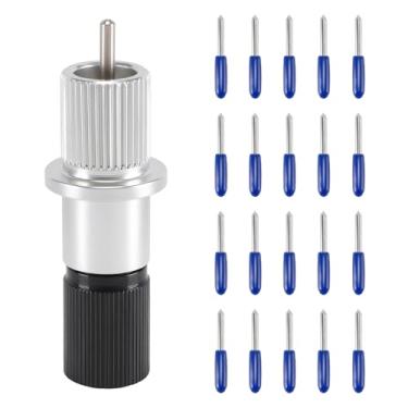 Imagem de BFVV CB09 CB09U Graphtec Base de suporte de lâmina com 20 peças de lâminas de corte (60 graus) para cortadores e plotters de vinil Graphtec, ideal para artesanato DIY e aplicações profissionais, etc