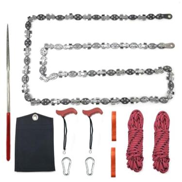 Imagem de Motosserra manual, serra de bolso de aço de 133 cm, serra de árvore resistente de 68 dentes, serras manuais portáteis para aparar árvores, membros altos e inferiores, bolso