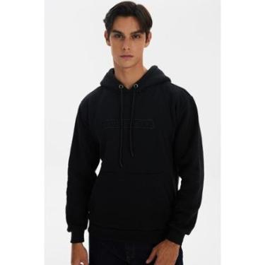 Imagem de Blusa Moletom Masculina Canguru Fechado Polo Wear Preto-Masculino