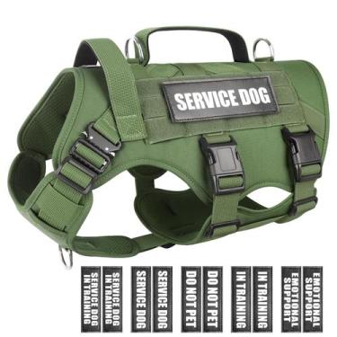 Imagem de Colete para cães WINSEE Service Dog para cães grandes, verde