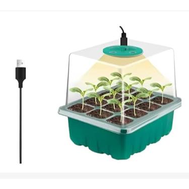 Imagem de Estufa Germinação Propagator 6 Células Com Luz Led 10w Grow ou Sem led(12-C-Com/Led)