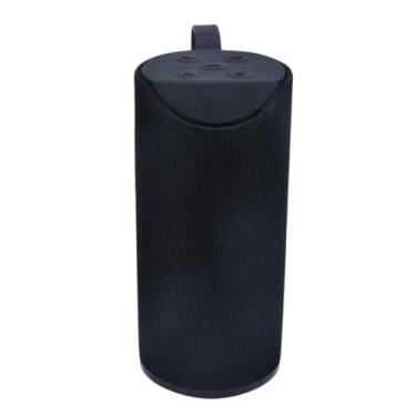 Imagem de Caixinha de Som Portátil Bluetooth USB Rádio FM Entrada Auxiliar MicroSD 10W ideal para Computador Churrasco Praia Piscina Acampamento (Preto)