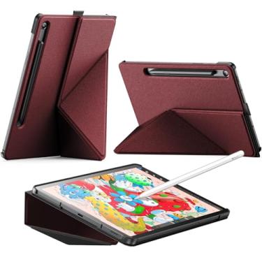 Imagem de INFILAND Capa para Samsung Galaxy Tab S10 Lite/Tab S10 FE/S9 FE 5G 10,9 polegadas/Tab S9 11 polegadas, capa protetora fina com suporte magnético de origami multiângulo, despertar/hibernar automático