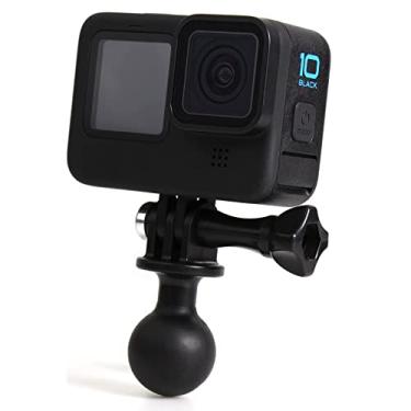 Imagem de QKOO Suporte de esfera para GoPro Hero 13 12 11 10 9 8 7 6 5 4 3+ 3 Preto 2018 Max Session Fusion, Câmera Osmo Action, AKASO, SJCAM - Adaptador de montagem de cabeça esférica (esfera de 2,5 cm de