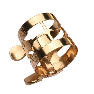 Imagem de LiebeWH Saxofone Alto Bocal Ligadura Sax Tenor Ligadura Com Parafuso Duplo para Sax Bocal Instrumento (com tampa do saxofone)