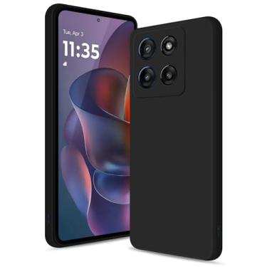 Imagem de Btstring Capa para Motorola Moto G Stylus 5G 2025, capa de silicone macio com proteção de câmera atualizada, capa fina à prova de choque com forro de microfibra antiarranhões, preta