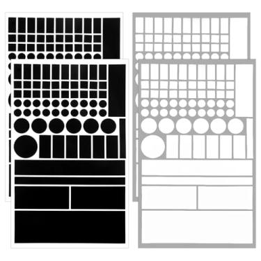 Imagem de Xinjoduz 4 peças de adesivos blackout fita de escurecimento de luz LED com bloqueio de luz, folhas de escurecimento, adesivos para cobrir luzes em eletrônicos para roteadores, capas de LED (corte