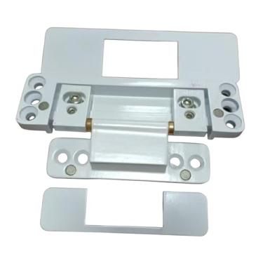 Imagem de KiBcsLic Dobradiça de porta oculta, dobradiça invisível oculta, espessura ajustável, para porta interna, Branco