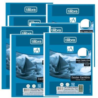 Imagem de Kit C 7 Pct Folha Papel Almaco Sem Pauta 16fls 56g 20x27,5cm - Tilibra