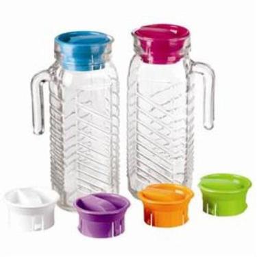 Imagem de Jarra de Vidro Suco C/ Tampa Plástico 1,2 Litros Nadir Zumba
