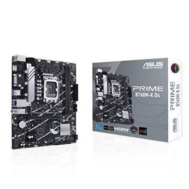 Imagem de ASUS Placa-mãe PRIME B760M-K D4 Intel B760 LGA 1700 Micro-ATX (DDR4, PCIe 4.0, 2X PCIe 4.0 M.2, Realtek 2.5Gb Ethernet, VGA, HDMI, SATA 6Gbps, USB 3.2 Gen 1, Aura Sync RGB)