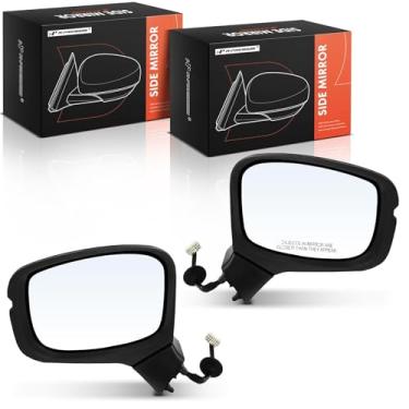 Imagem de A-Premium Par (2) espelhos retrovisores elétricos do lado do motorista e do passageiro - compatível com Honda Odyssey 2018 2019 2020 - Espelho retrovisor externo dobrável elétrico aquecido preto com