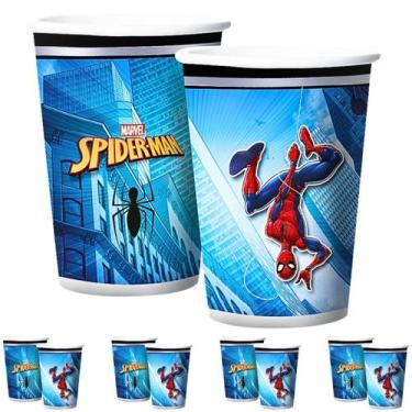 Imagem de Kit Festa Aniversário 24 Copos Homem Aranha Spiderman - Regina Festas