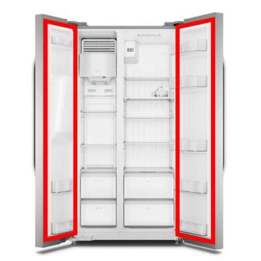 Imagem de Jogo Gaxeta Porta E Freezer Para GE Side By Side GLZ23QETA - PROLAR BO