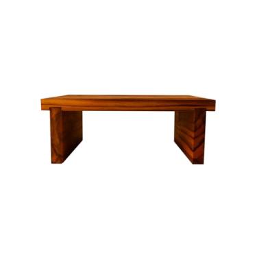 Imagem de Expositor Decoração Buffet Festa Suporte Modular Escadinha Escada Para Confeitaria Pâtisserie Porta Doces Em Madeira Teca Rustica Com Imã Linha Wooden Glow linha Premiu (30x20x12)