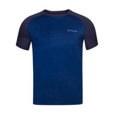 Imagem de Camiseta Babolat Play Crew Neck Tee Marinho e Azul-p