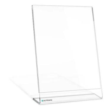 Imagem de Display Expositor L A5 Porta Folha Acrílico Vertical 21X15 - Acrilzano