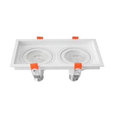 Imagem de Spot de Embutir Recuado Nordecor Loyo para 2 Lâmpadas Par 20 E27 - Mbl