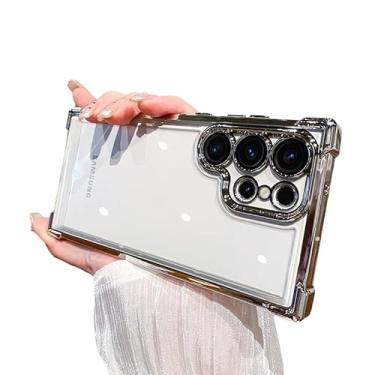 Imagem de Caseative Capa para Samsung Galaxy S24, 4 cantos, à prova de choque, transparente, compatível com Samsung (prata, Samsung Galaxy S24)