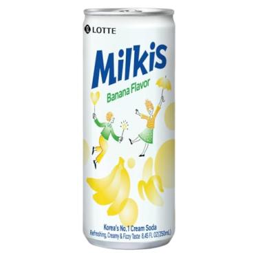 Imagem de Bebida Coreana Refrigerante Leite Milkis Sabores, 250ml (250, Banana)