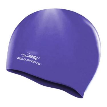 Imagem de Touca De Natação Gold Sports Pro De Silicone - Adulo, Azul marinho, Ún