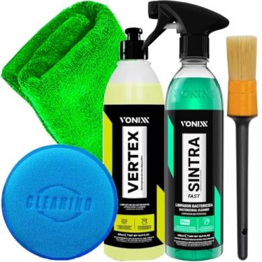 Imagem de Kit Estética Sintra Fast 500ml Vonixx Vertex 500ml Vonixx Toalha De Microfibra 30x30cm Verde Karbox e Acessórios Karbox