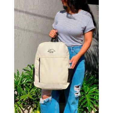 Imagem de Mochila Nylon Bolso Vertical Cat Not Today Estampada Personalizada Res