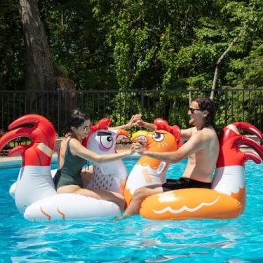 Imagem de Conjunto de jogos inflável Pool Float Chicken Fight com 2 passeios - S