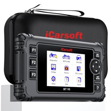 Imagem de iCarsoft Ferramenta de diagnóstico de motocicleta MT V6 para sistema completo BMW/115 Reset/teste de atuação 197, scanner OBD2 de motocicleta + leitor de código de motor de carro, sangramento ABS