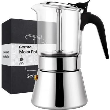 Imagem de Fogão Espresso Moka Pot Geesta Premium Crystal Glass 240 ml