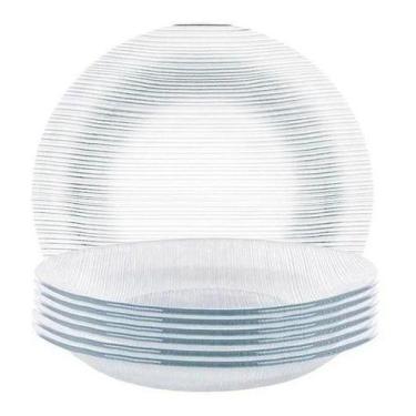 Imagem de Conjunto Pratos Rasos Duralex Diamante Nadir 6 Unidades