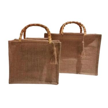 Imagem de Bolsa Quadrada Alça Estilo Bambu Com Chaveiro Modelo Menor - BDM