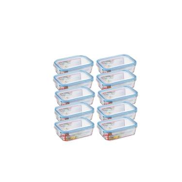 Imagem de Conjunto de Potes Herméticos de Vidro, 10 Peças, Tampa Vedante, 370ml