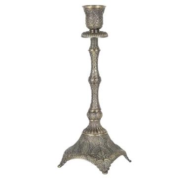 Imagem de Fenteer Castiçal cônico estilo fazenda, suporte para velas, para sala de estar, dia dos namorados, hotel, aniversário, lareira, Único 10x10x26cm