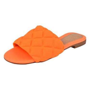 Imagem de Chinelo Feminino Confortavel Slide Neon Casual Verao Bordado -  Calce 