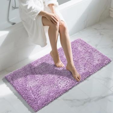 Imagem de Yimobra Tapete de banho de chenille original, tamanho grande 111 x 61 cm, macio peludo, tapete de banho antiderrapante premium, super absorvente, lavável na máquina e seco, tapetes de pelúcia de luxo