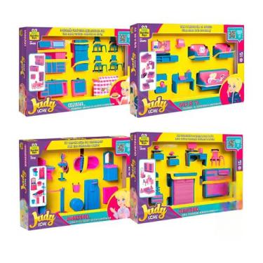 Imagem de Casinha Completa Cozinha Sala Banheiro Quarto Judy Home - Samba Toys