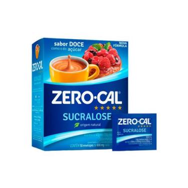 Imagem de Adoçante ZeroCal Pó Sucralose Com 50 Envelopes
