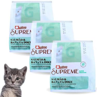 Imagem de Kit Ração Super Premium Com 3 Pacotes Quatree Supreme Para Gatos Filho