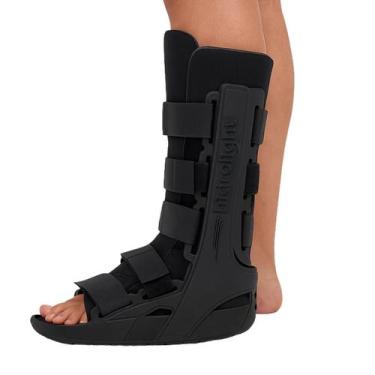 Imagem de Bota Ortopédica Imobilizadora Preta Cano Baixo Leve Bilateral Unissex 