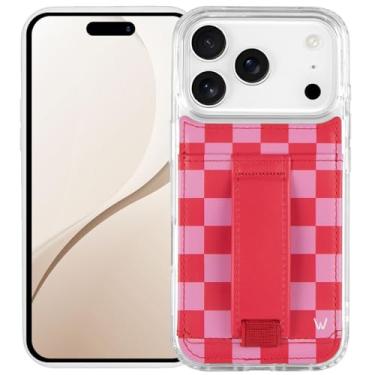 Imagem de Walli Capas para iPhone 17 Pro, carteira estética, porta-cartões, comporta até 2 cartões - capa de telefone bonita e moderna para mulheres, serve para iPhone 17 Pro, com suporte e alça de dedo