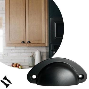 Imagem de 12 Puxador de Gaveta, Armário Móveis Modelo Concha Rustico - Compras F