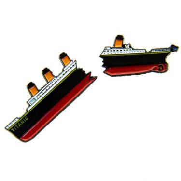 Imagem de Ectogasm Conjunto de 2 pinos esmaltados 100163 RMS Titanic Shipwreck