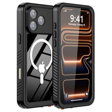 Imagem de Comboproof Capa para iPhone 17 Pro Max: capa de telefone à prova d'água à prova de choque à prova de poeira IP68 capa rígida de corpo inteiro protetor de tela embutido capa externa subaquática para