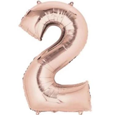 Imagem de Balão Número Metalizado Rose Gold 75cm - PartiuFesta, 2