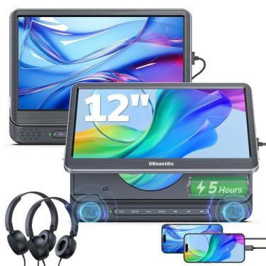 Imagem de Leitores duplos de DVD para carro GonaVidio de 12" com HDMI, bateria d