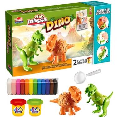 Imagem de kit de Massinhas Infantil com Formas de Dinossauro Massinha de Modelar Atóxica