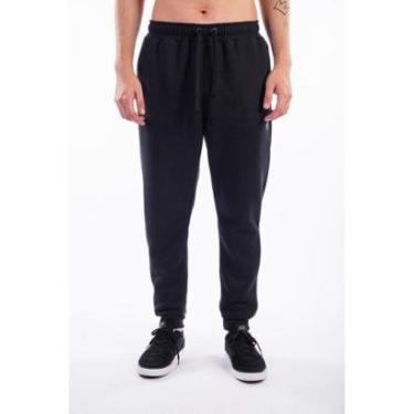 Imagem de Calça LRG De Moletom Size 47 Masculina Plus Size - Preto/Branco-Masculino