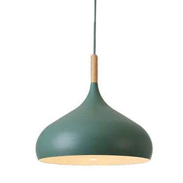 Imagem de CHENKUI Abajur fresco e metálico balcão de bar lustre macaron cor estilo industrial restaurante luz pendente madeira maciça - luminárias suspensas de teto E27/E26 base para loft cozinha cafeteria